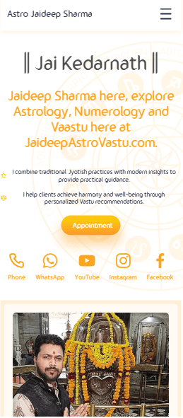 Jaideep Astro Vastu mobile home screenshot